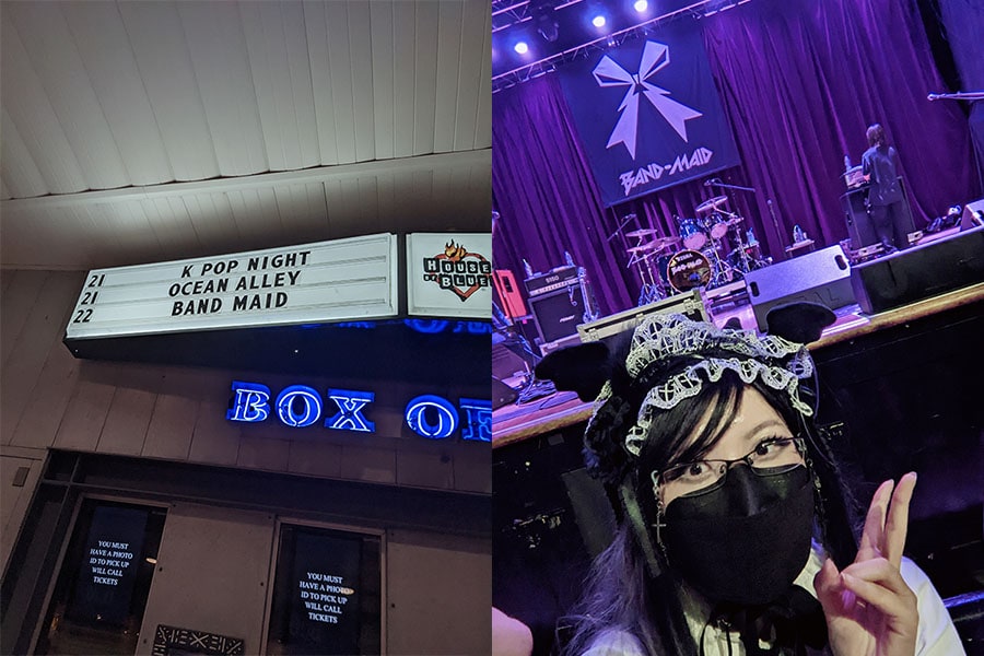 venue sign and stage for band-maid.