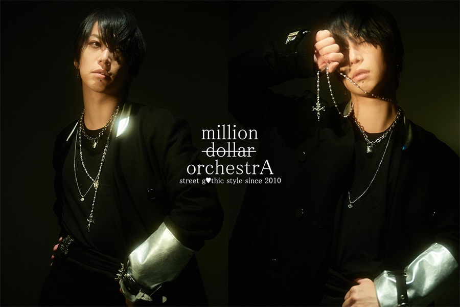 million dollar orchestra designer Takeru modeling clothing.