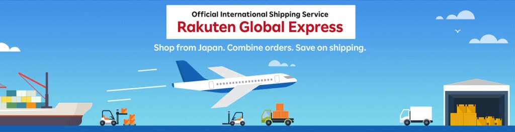 Rakuten Global Express logo banner.