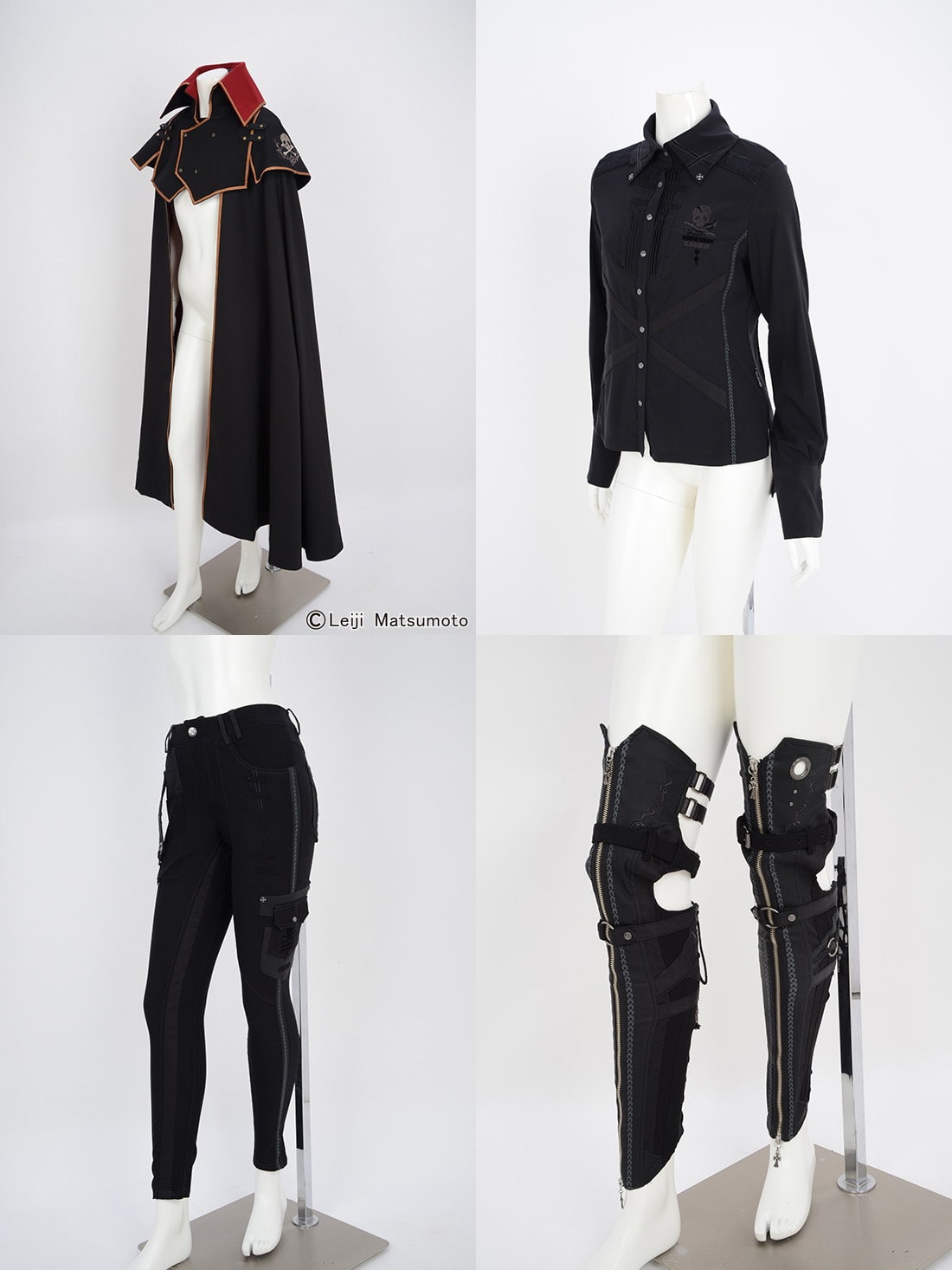 cape, blouse, pants, and leg covers inspired by Captain Harlock.