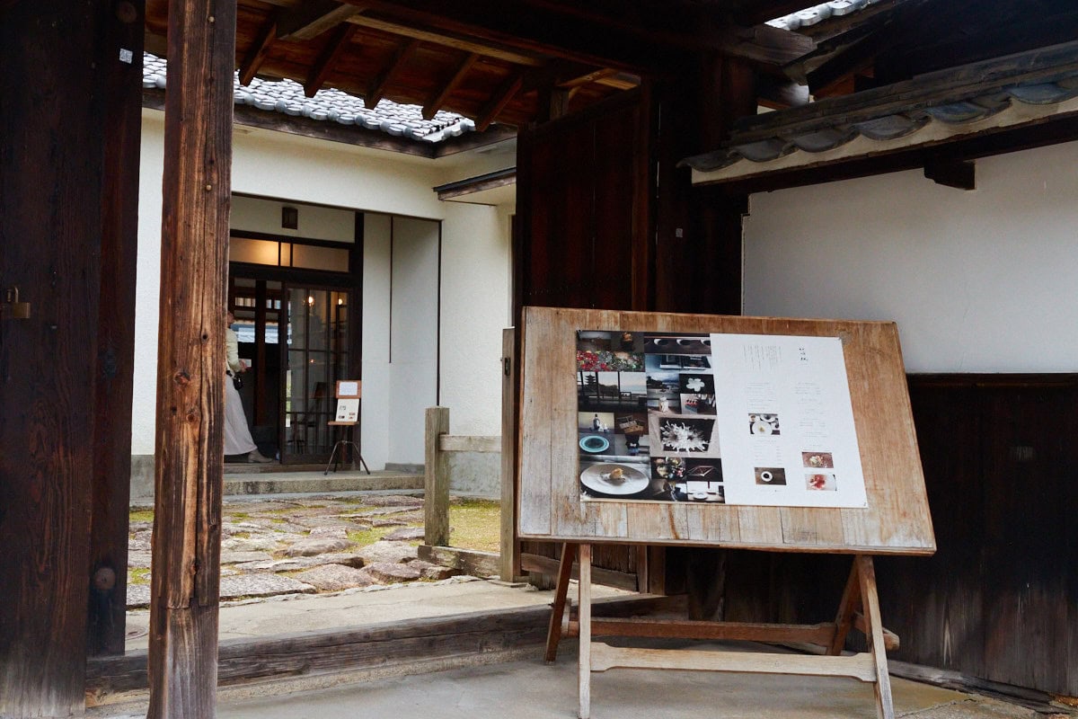 Miyajima Restaurants and Cafes Old Japanese house with a cafe menu in front