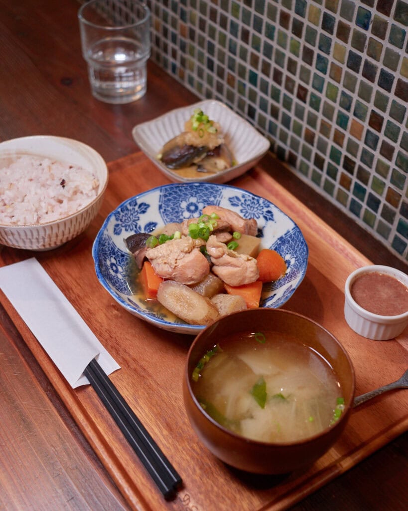 Japanese chicken lunch set
