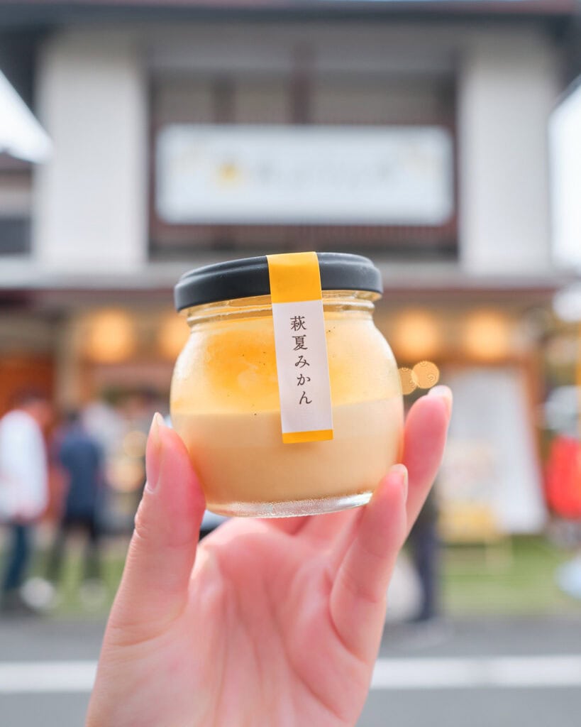 Natsumikan jelly and pudding from Hagi Pudding