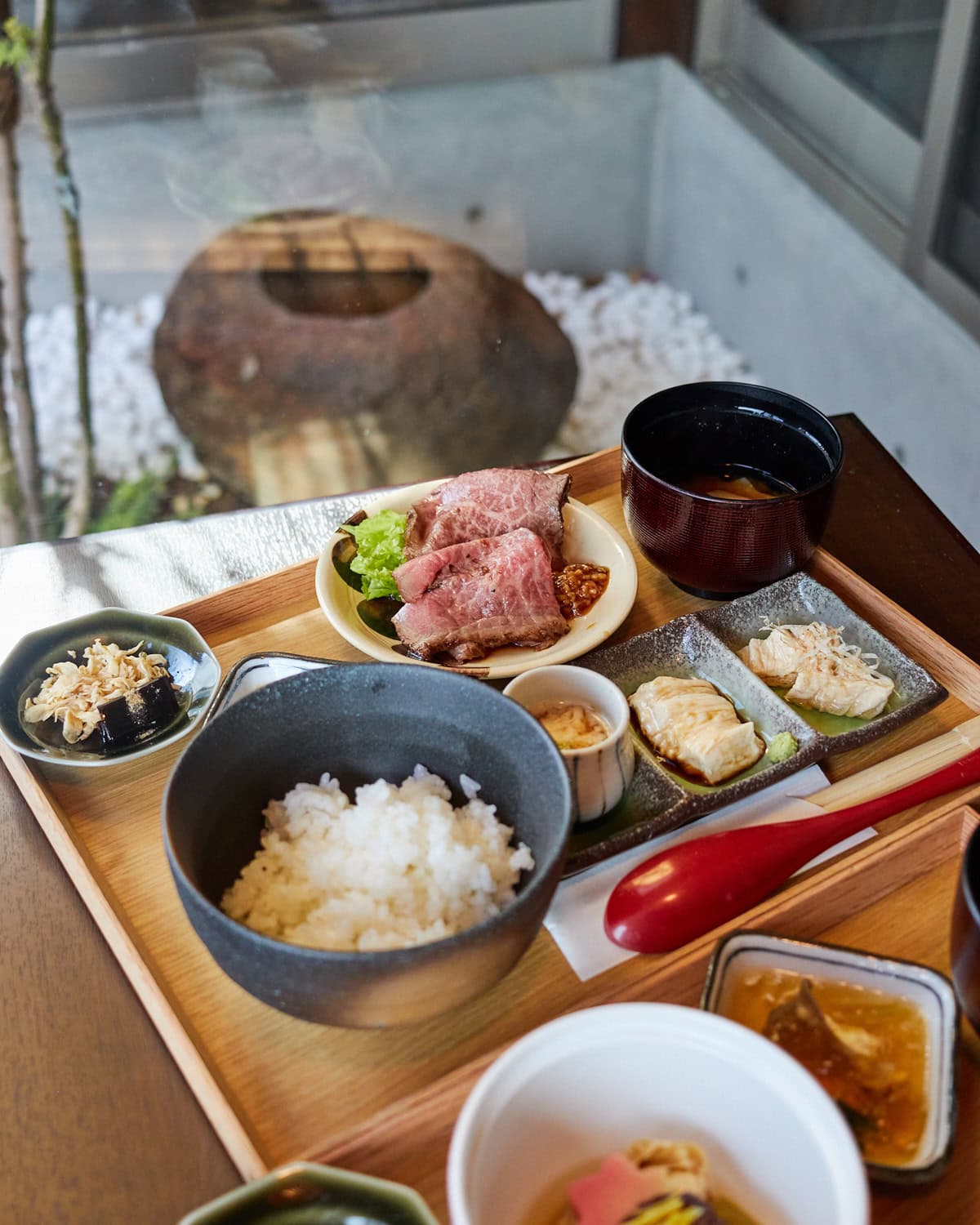 Kyo yuba mitakyu kiyomizu kyoto yuba teishoku set with wagyu