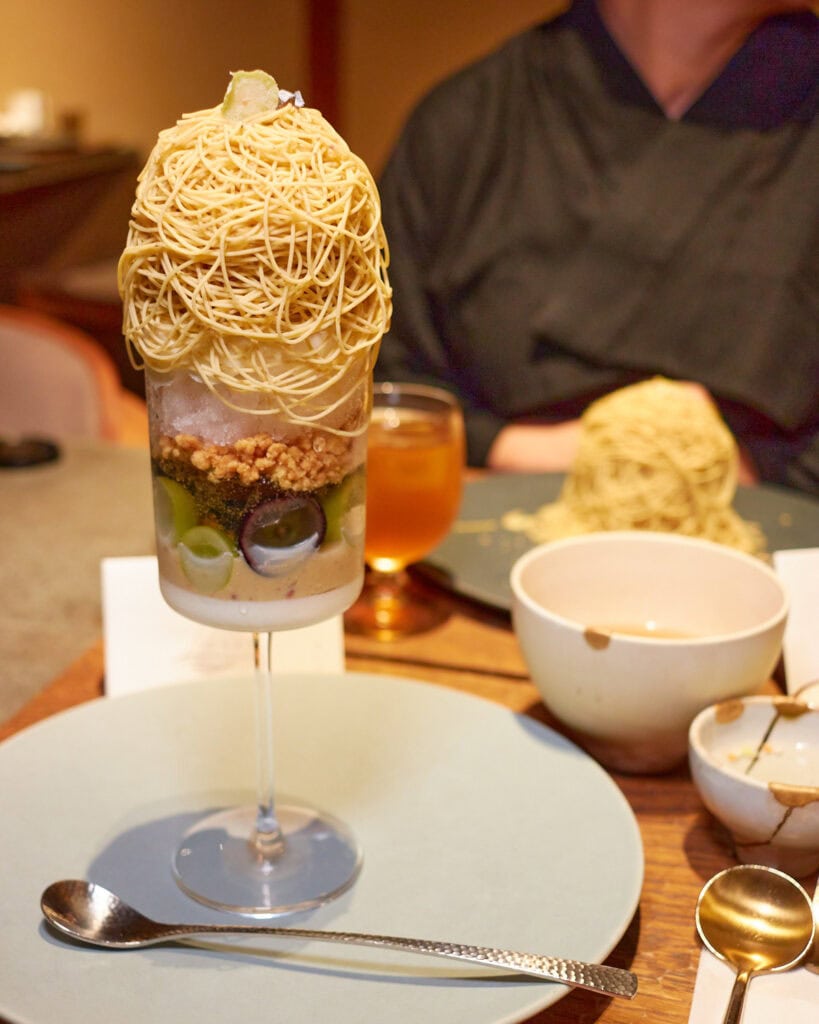Waguri lemon saori seasonal muscat grape parfait