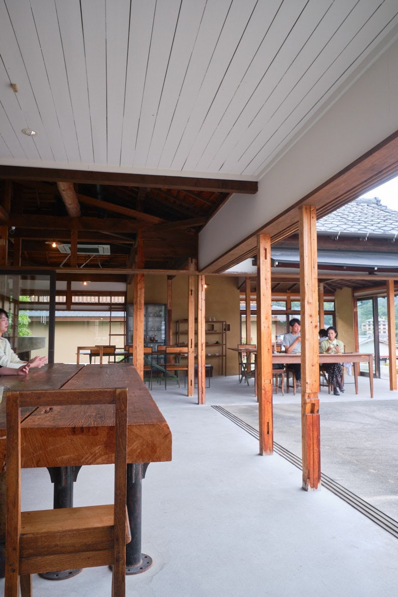 hiroshima, miyajima's kakiwai interior photo with exposed old Japanese house interior