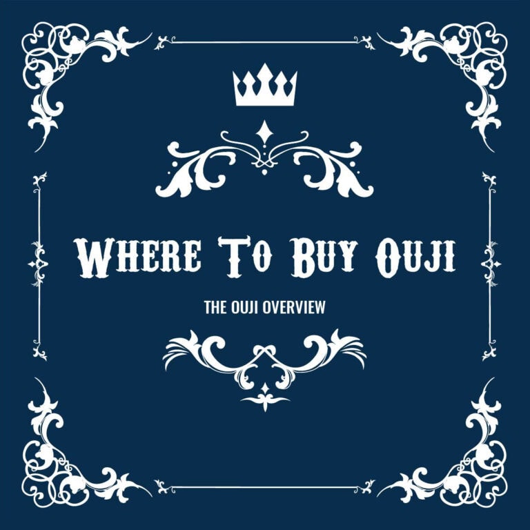 Graphic with solid navy background and white text "Where to Buy Ouji: The Ouji Overview"