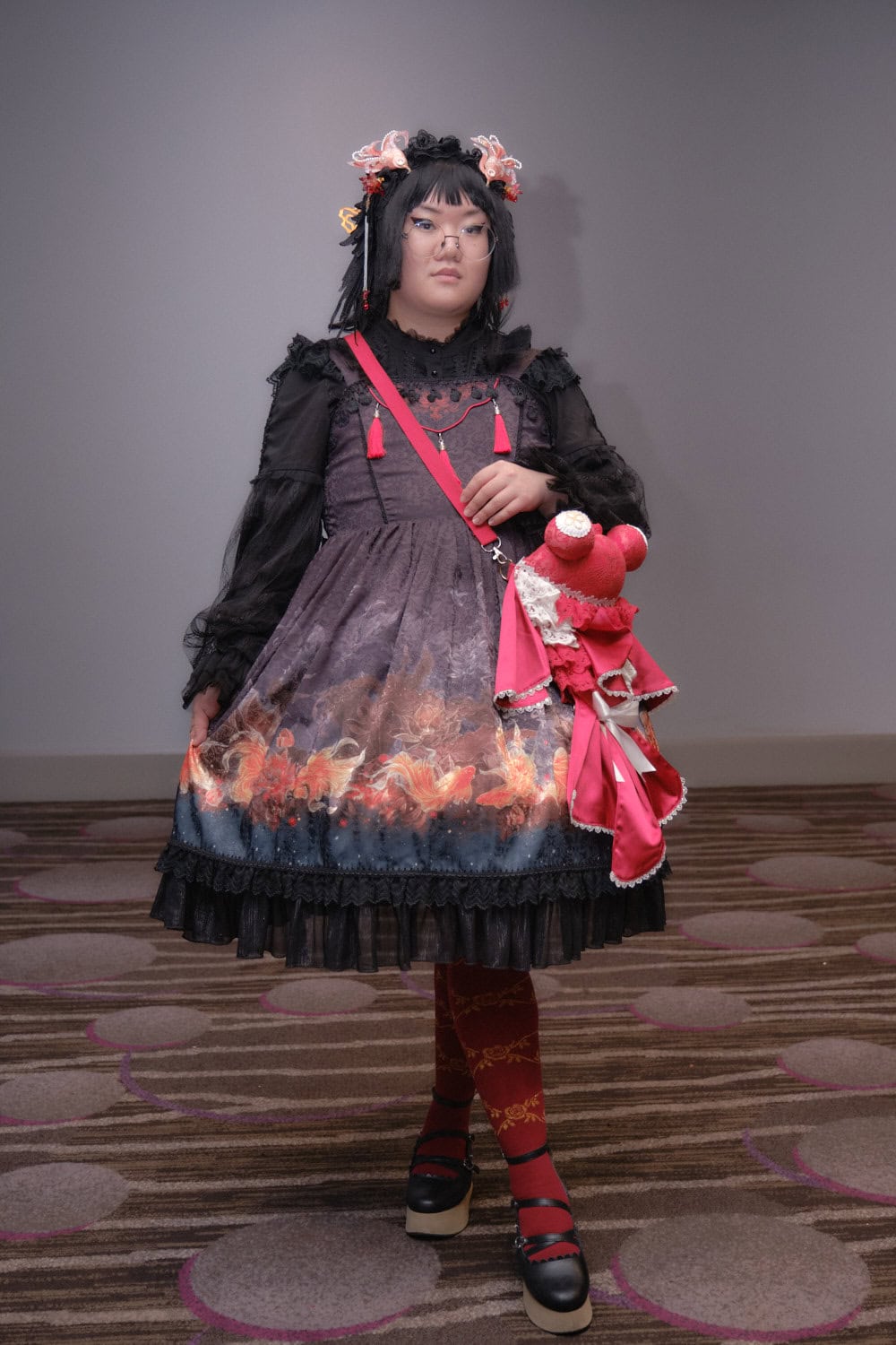 East Asian motif lolita with goldfish motif.