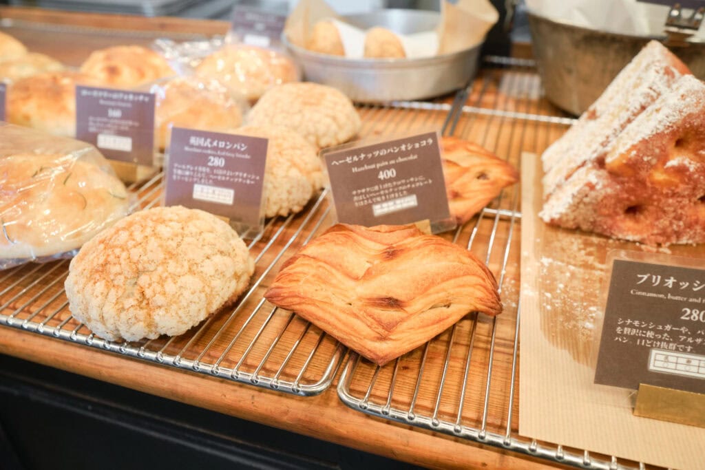 Sweet morning bread options from koro bakery in Onomichi