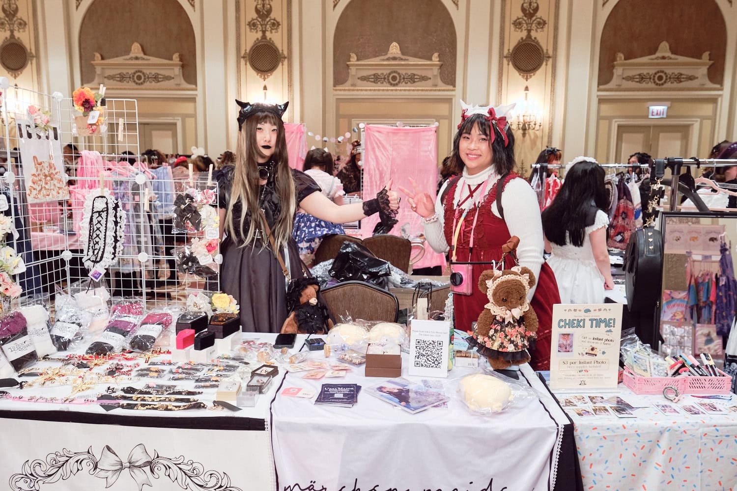 Booth staff for The Black Ribbon.