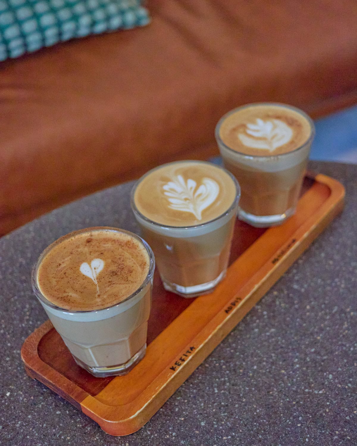 Kefita Coffee Specialty Latte flight 