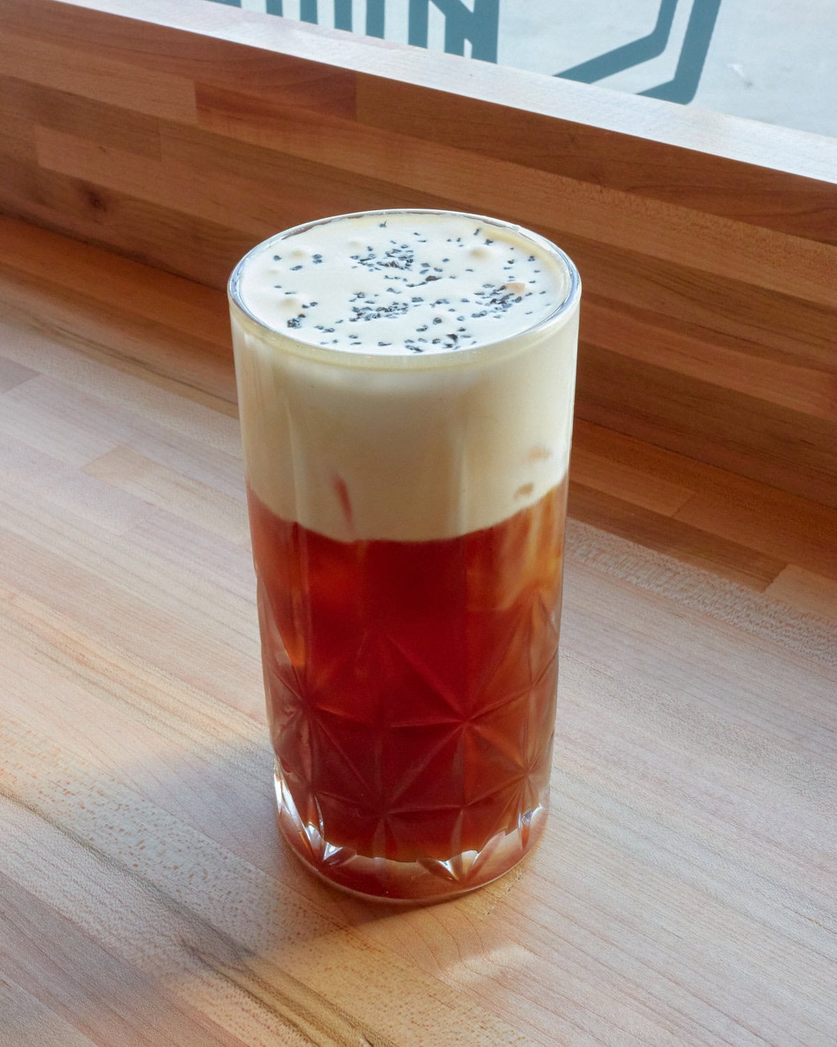The Chantilly from New Heights Coffee Roasters, a cold brew coffee with a thick cream top