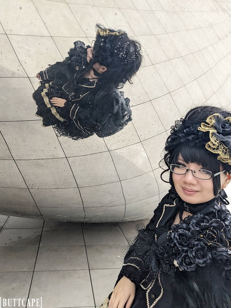 Stephano's selfie with Cloud Gate.